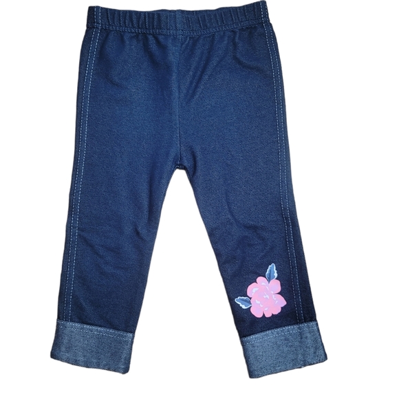 Little Lass 2 pc outfit Sleeveless Blouse & Jean Leggings Girl's 4 - Picture 3 of 6